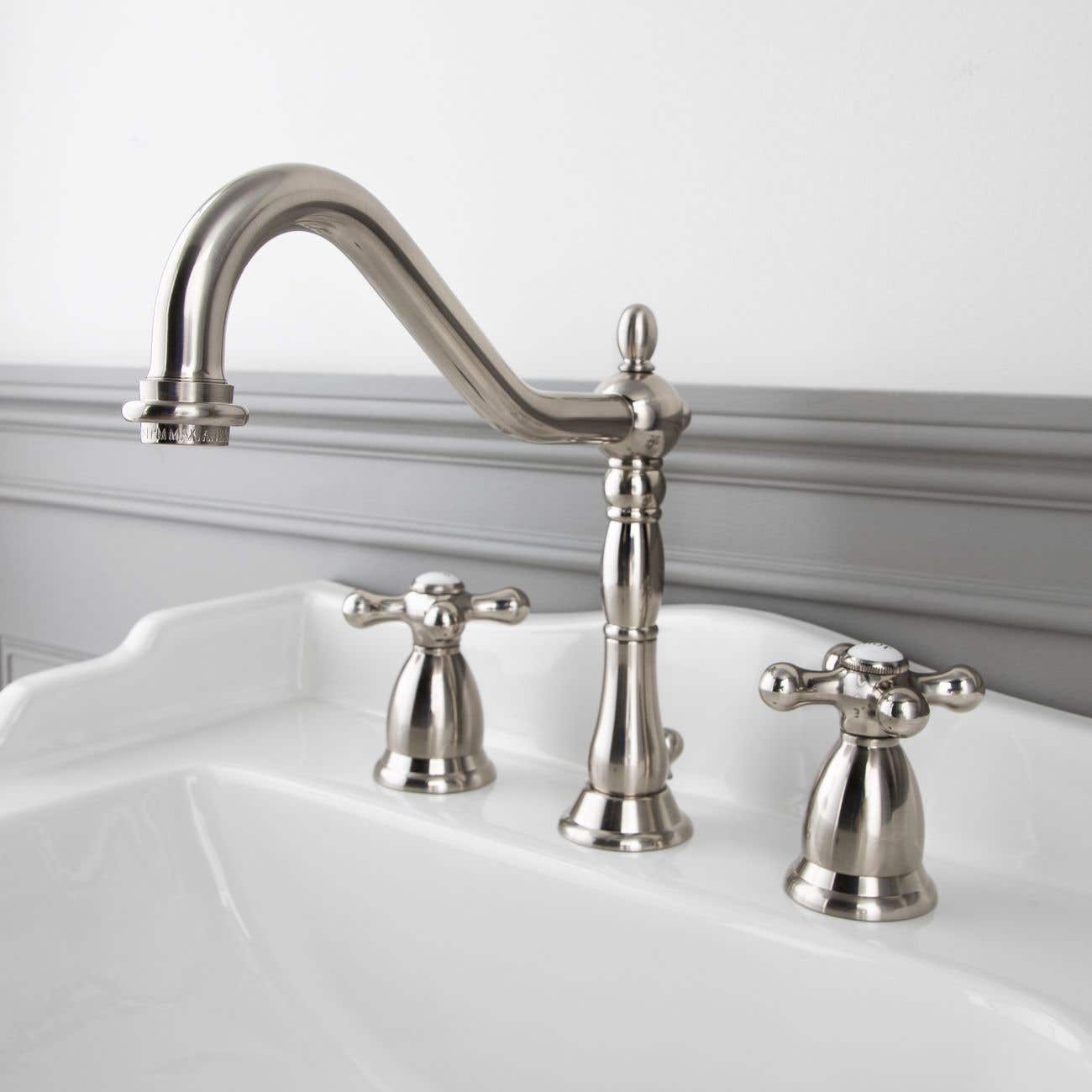 Bathroom Telephone Style  Sink Tub Faucet Double Cross Handles Mixer  Tap 