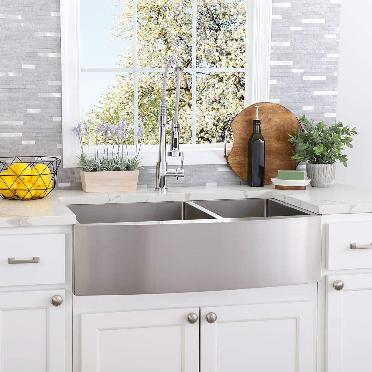 Stainless Steel 33 Bowl Apron Front Kitchen Sink