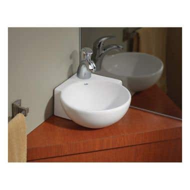 Cheviot Corner Overcounter or Wall Mount Bath Sink with Single Hole Drilling