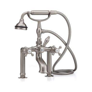 Cheviot Extra Tall Rim Mount Tub Faucet with Metal Hand Shower and Diverter - 6 Inch Centers