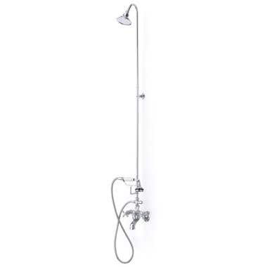 Cheviot Tub and Shower Combination with Handshower with Metal Cross Handles