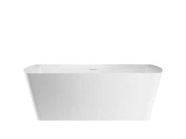 Chrome Drain - Angle View - Camille 67 Inch Freestanding Double End Tub