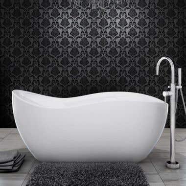A&E Bath and Shower Axel Pure Acrylic 68 Inch Slipper Freestanding Tub