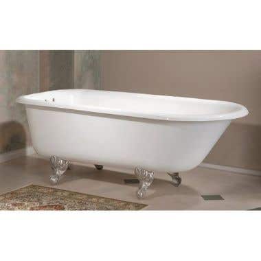 Cheviot Traditional Cast Iron Clawfoot Tub - Wall Faucet Drillings