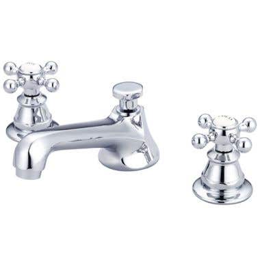 Water Creation American 20th Century Classic Widespread Lavatory Faucet With Pop Up Drain - Cross Handles