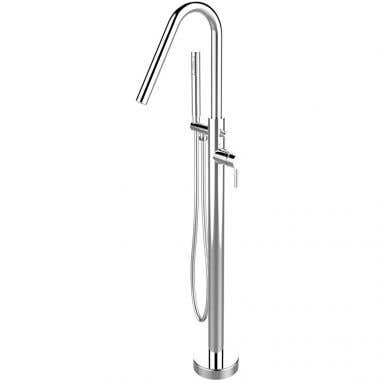 ANGLE SPOUT FREESTANDING TUB FAUCET WITH HANDSHOWER