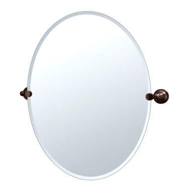Gatco Tiara Collection Wall Mount Large Oval Bathroom Mirror