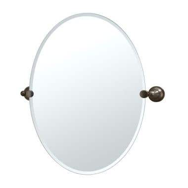 Gatco Tiara Collection Wall Mount Oval Bathroom Mirror