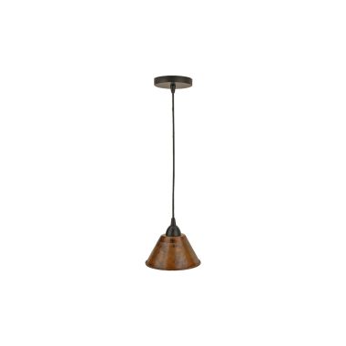 Premier Copper Products 7 Inch Hammered Copper Cone Pendant Light