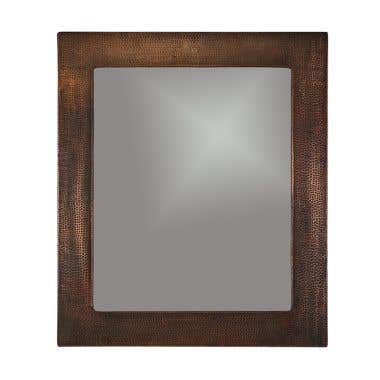 Premier Copper 36 Inch Hand Hammered Rectangle Copper Mirror