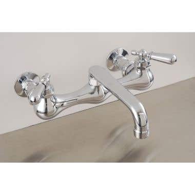 Strom Plumbing Madeira Wall Mount Faucet with Metal Lever Handles