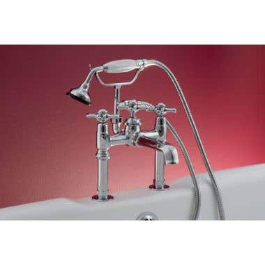 Strom Plumbing Deck Mount Clawfoot Tub Faucet with Handheld Shower