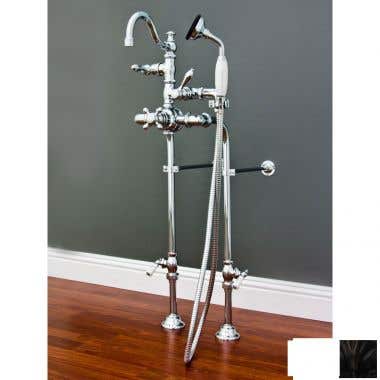 Strom Plumbing Thermostatic Arch Spount Freestanding Tub Faucet with Handshower