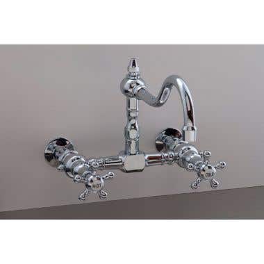 Strom Plumbing Wall Mount Kitchen Faucet - 8 Inch Centers