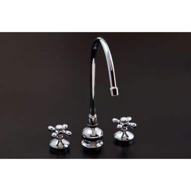 Strom Plumbing Deck Mount Kitchen Faucet with Tall Spout - 8 Inch Centers
