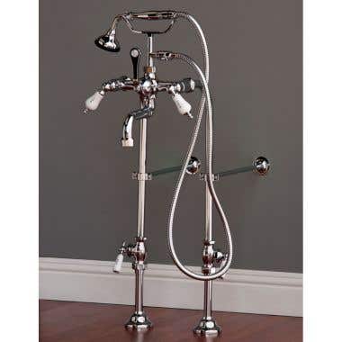 Strom Plumbing Traditional Freestanding Tub Faucet with Lever Handles and Handshower