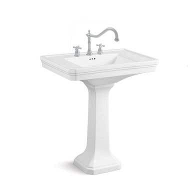 Randolph Morris 30 Inch Pedestal Sink and Faucet Set - Cross Handles