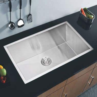 Water Creation Stainless Steel 32 Inch Single Bowl Undermount Kitchen Sink