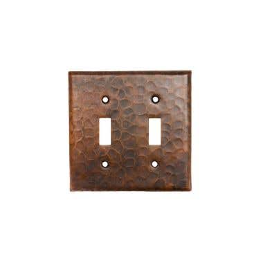 Premier Copper Products Copper Switchplate Double Toggle Switch Cover