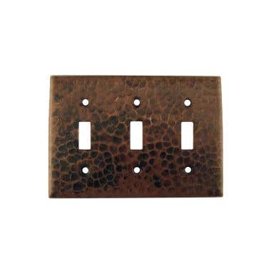 Premier Copper Products Copper Switchplate Triple Toggle Switch Cover