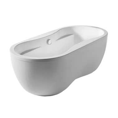 Whitehaus Oval Double Ended Acrylic Freestanding Tub