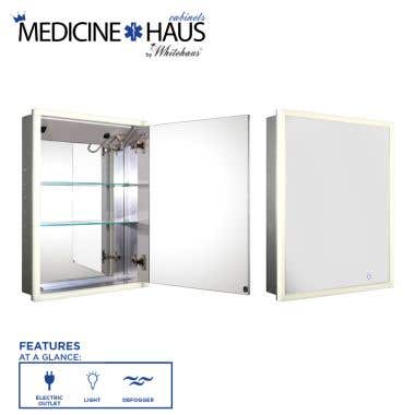 Whitehaus Medicinehaus Recessed Single Door Medicine Cabinet