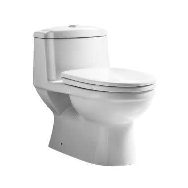 Whitehaus Magic Flush Dual Siphonic Flush One Piece Eco-Friendly Elongated Toilet