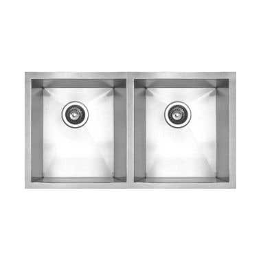 Whitehaus Chefhaus Double Bowl Undermount Kitchen Sink- No Faucet Drillings