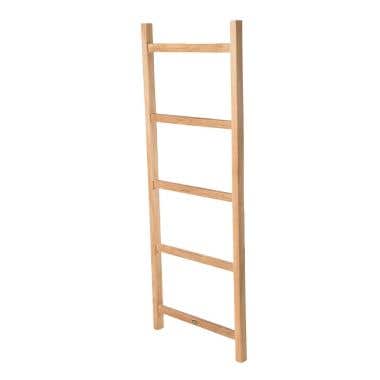 59 Inch Teak Towel Ladder with 5 Bars