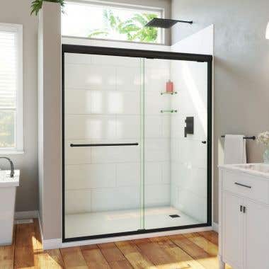 Alliance Pro HV 56-60 in. W x 70 1/2 in. H Semi-Frameless Sliding Shower Door and Clear Glass