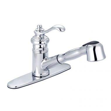 Banner Vintage Series Single Post Pull Our Spray Kitchen Sink Faucet