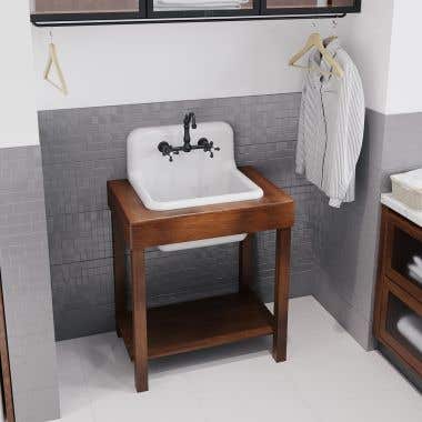 Falco Wooden Sink Stand with Utility Sink