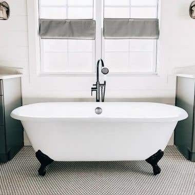 Randolph Morris Cast Iron Double Ended Clawfoot Tub - No Faucet Drillings