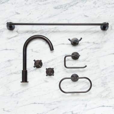 Oil Rubbed Bronze - Kally Collection Complete Bathroom Faucet and Hardware Set