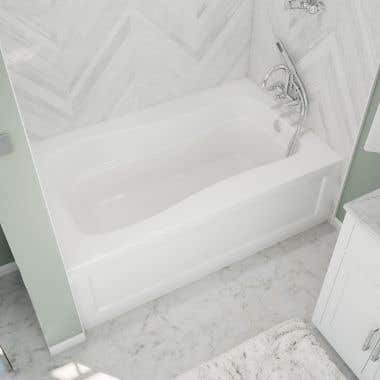 Novelli Acrylic Alcove Bathtub - White