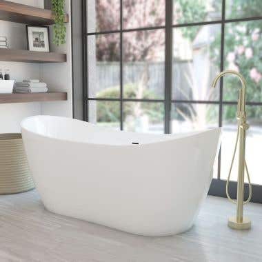 Philo Acrylic Double Slipper Freestanding Tub Package