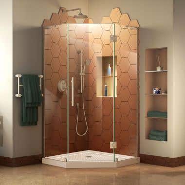 Prism Plus 42 in. x 74 3/4 in. Frameless Neo-Angle Shower Enclosure