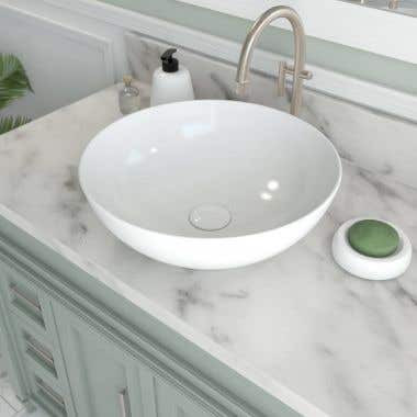 Lifestyle - Minimalist Collection Ceramic Round Vessel Bathroom Sink