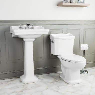 Zurich Matching Sink & Toilet Set - 8 Inch Faucet Drillings