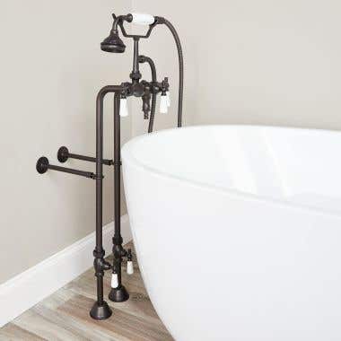 Randolph Morris Freestanding Downspout Clawfoot Tub Faucet with Handshower