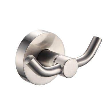 Brushed Nickel - Kally Collection Double Robe Hook