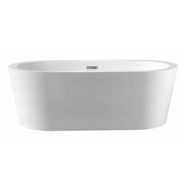 Winston 67 Inch Acrylic Double Ended Freestanding Tub - No Faucet Drillings
