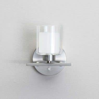 Front View - Brushed Nickel - Leith Single Wall Sconce