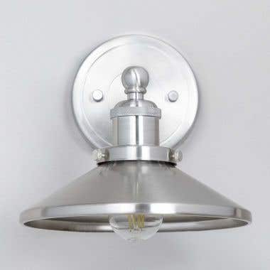 Front View - Brushed Nickel - Versal Single Wall Sconce