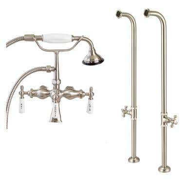 Mason Hill Collection Freestanding Clawfoot Tub and Faucet Set