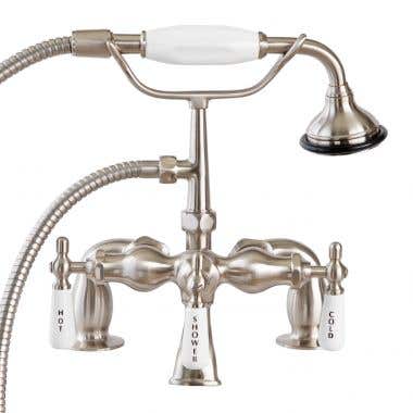 Brushed Nickel - Mason Hill Collection Deck Mount Traditional Tub Faucet with Handshower
