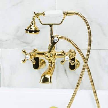 Mason Hill Collection Clawfoot Tub Wall Mount English Telephone Faucet with Handshower