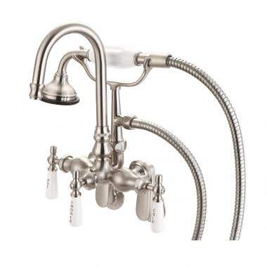 Mason Hill Collection Clawfoot Tub Wall Mount Gooseneck Faucet with Handshower