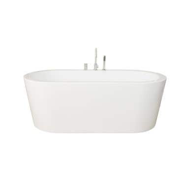 Chrome - Lifestyle - Wyatt 67 Inch Acrylic Double Ended Freestanding Tub Package
