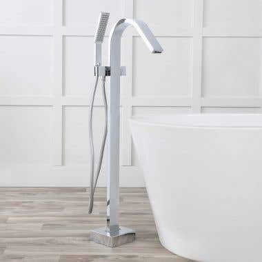 Contemporary Freestanding Tub Faucet - Chrome
